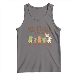 No Kings in America Tank Top Resist Protest Cute Animal Resistance March TS02 Deep Heather Print Your Wear
