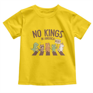 No Kings in America Toddler T Shirt Resist Protest Cute Animal Resistance March TS02 Daisy Print Your Wear
