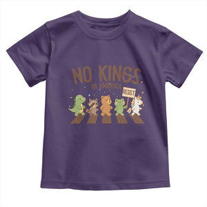 No Kings in America Toddler T Shirt Resist Protest Cute Animal Resistance March TS02 Purple Print Your Wear
