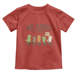 No Kings in America Toddler T Shirt Resist Protest Cute Animal Resistance March TS02 Red Print Your Wear
