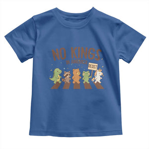 No Kings in America Toddler T Shirt Resist Protest Cute Animal Resistance March TS02 Royal Blue Print Your Wear