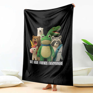 United Mascots Protest Throw Blanket We Have Friends Everywhere TS02 Print Your Wear