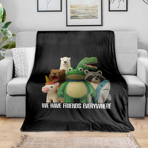 United Mascots Protest Throw Blanket We Have Friends Everywhere TS02 Print Your Wear