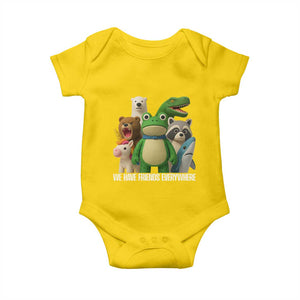 United Mascots Protest Baby Onesie We Have Friends Everywhere TS02 Daisy Print Your Wear