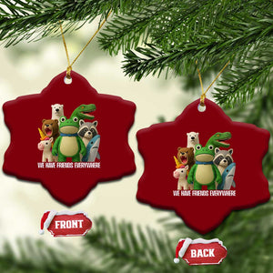 United Mascots Protest Ceramic Ornament We Have Friends Everywhere TS02 Print Your Wear