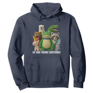 United Mascots Protest Hoodie We Have Friends Everywhere TS02 Navy Print Your Wear
