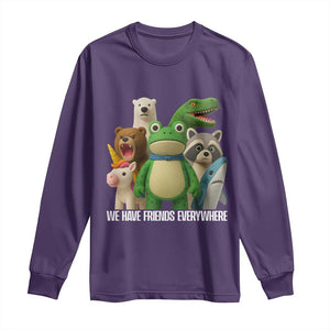United Mascots Protest Long Sleeve Shirt We Have Friends Everywhere TS02 Purple Print Your Wear
