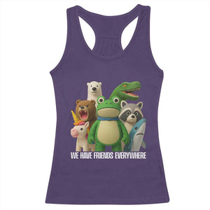 United Mascots Protest Racerback Tank Top We Have Friends Everywhere TS02 Purple Print Your Wear