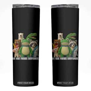 United Mascots Protest Skinny Tumbler We Have Friends Everywhere TS02 Black Print Your Wear