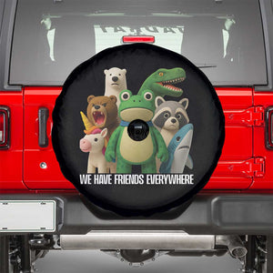 United Mascots Protest Spare Tire Cover We Have Friends Everywhere TS02 Black Print Your Wear