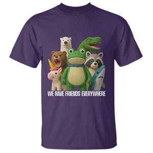 United Mascots Protest T Shirt We Have Friends Everywhere TS02 Purple Print Your Wear