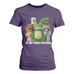 United Mascots Protest T Shirt For Women We Have Friends Everywhere TS02 Purple Print Your Wear