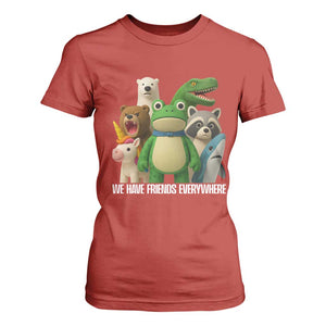 United Mascots Protest T Shirt For Women We Have Friends Everywhere TS02 Red Print Your Wear
