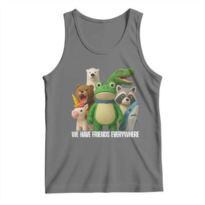 United Mascots Protest Tank Top We Have Friends Everywhere TS02 Black Heather Print Your Wear