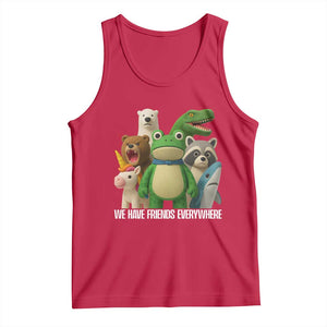 United Mascots Protest Tank Top We Have Friends Everywhere TS02 Red Print Your Wear