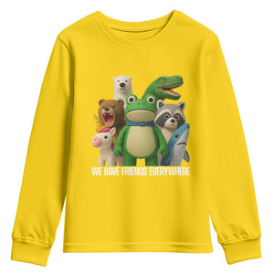 United Mascots Protest Youth Sweatshirt We Have Friends Everywhere TS02 Daisy Print Your Wear
