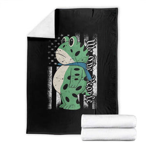 We The People Portland Frog Throw Blanket Patriotic Protest American Flag TS02 Black Print Your Wear