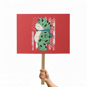 We The People Portland Frog Protest Sign Patriotic Protest American Flag TS02 Horizontal 18" × 24" Red Print Your Wear