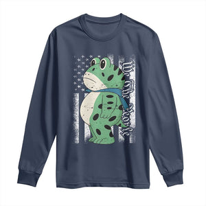 We The People Portland Frog Long Sleeve Shirt Patriotic Protest American Flag TS02 Navy Print Your Wear