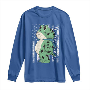 We The People Portland Frog Long Sleeve Shirt Patriotic Protest American Flag TS02 Royal Blue Print Your Wear