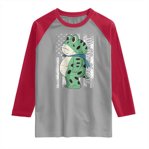 We The People Portland Frog Raglan Shirt Patriotic Protest American Flag TS02 Sport Gray Red Print Your Wear