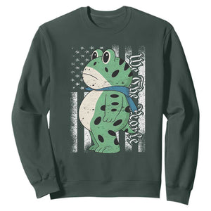 We The People Portland Frog Sweatshirt Patriotic Protest American Flag TS02 Dark Forest Green Print Your Wear