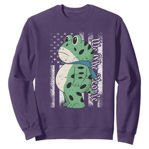 We The People Portland Frog Sweatshirt Patriotic Protest American Flag TS02 Purple Print Your Wear