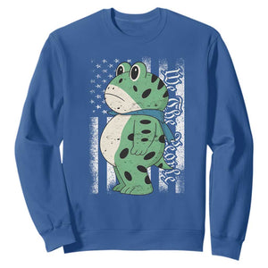 We The People Portland Frog Sweatshirt Patriotic Protest American Flag TS02 Royal Blue Print Your Wear