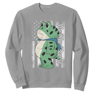 We The People Portland Frog Sweatshirt Patriotic Protest American Flag TS02 Sport Gray Print Your Wear