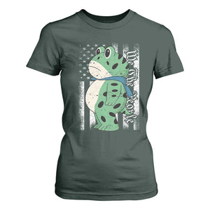 We The People Portland Frog T Shirt For Women Patriotic Protest American Flag TS02 Dark Forest Green Print Your Wear