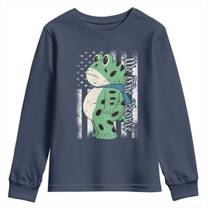 We The People Portland Frog Youth Sweatshirt Patriotic Protest American Flag TS02 Navy Print Your Wear