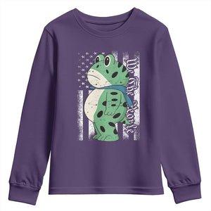 We The People Portland Frog Youth Sweatshirt Patriotic Protest American Flag TS02 Purple Print Your Wear