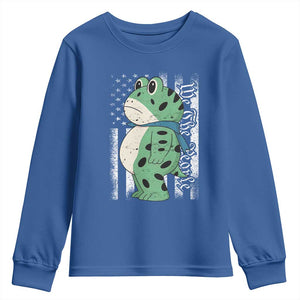 We The People Portland Frog Youth Sweatshirt Patriotic Protest American Flag TS02 Royal Blue Print Your Wear