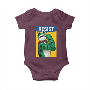 Resist Rosie Frog Baby Onesie Protest Parody Feminist Retro Poster TS02 Maroon Print Your Wear