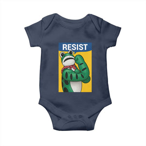 Resist Rosie Frog Baby Onesie Protest Parody Feminist Retro Poster TS02 Navy Print Your Wear