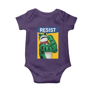 Resist Rosie Frog Baby Onesie Protest Parody Feminist Retro Poster TS02 Purple Print Your Wear