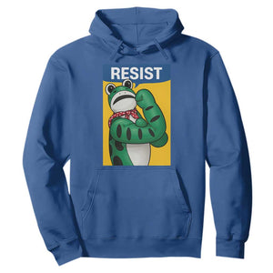 Resist Rosie Frog Hoodie Protest Parody Feminist Retro Poster TS02 Royal Blue Print Your Wear