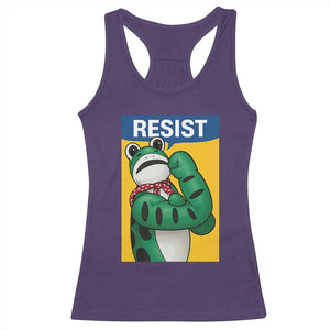 Resist Rosie Frog Racerback Tank Top Protest Parody Feminist Retro Poster TS02 Purple Print Your Wear