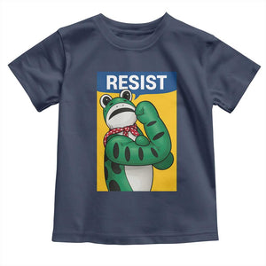 Resist Rosie Frog Toddler T Shirt Protest Parody Feminist Retro Poster TS02 Navy Print Your Wear