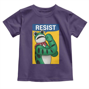 Resist Rosie Frog Toddler T Shirt Protest Parody Feminist Retro Poster TS02 Purple Print Your Wear