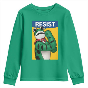 Resist Rosie Frog Youth Sweatshirt Protest Parody Feminist Retro Poster TS02 Irish Green Print Your Wear