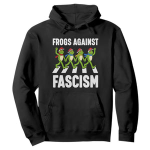 Santa Frog Against Fascism Hoodie Christmas Holiday Frogs Band Resistance Protest TS02 Black Print Your Wear