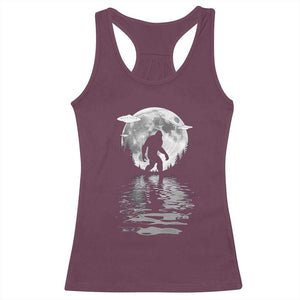 Bigfoot Racerback Tank Top Sasquatch Under The Moon Cryptid TS02 Maroon Print Your Wear