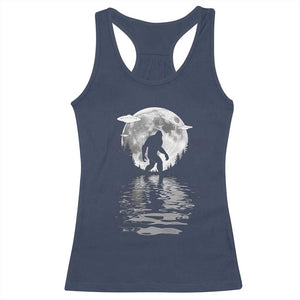 Bigfoot Racerback Tank Top Sasquatch Under The Moon Cryptid TS02 Navy Print Your Wear