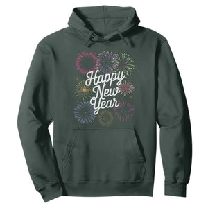 Happy New Year 2025 Hoodie Fireworks Party Supplies Family Matching TS02 Dark Forest Green Print Your Wear