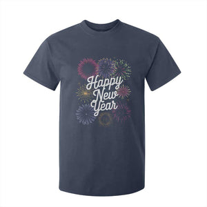 Happy New Year 2025 T Shirt For Kid Fireworks Party Supplies Family Matching TS02 Navy Print Your Wear