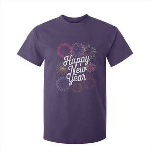Happy New Year 2025 T Shirt For Kid Fireworks Party Supplies Family Matching TS02 Purple Print Your Wear