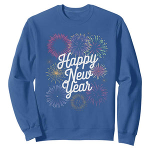 Happy New Year 2025 Sweatshirt Fireworks Party Supplies Family Matching TS02 Royal Blue Print Your Wear