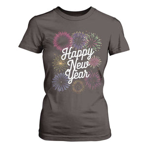 Happy New Year 2025 T Shirt For Women Fireworks Party Supplies Family Matching TS02 Dark Chocolate Print Your Wear
