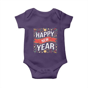 Happy New Year 2025 Baby Onesie Confetti Fireworks Party Supplies Family Matching TS02 Purple Print Your Wear